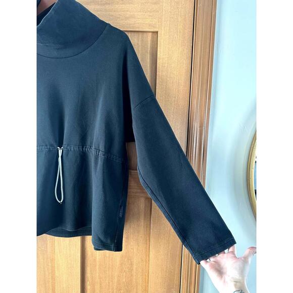 Varley Barton Turtleneck Sweatshirt Pullover In Black Cinch Waist Women’s Large - Picture 3 of 15